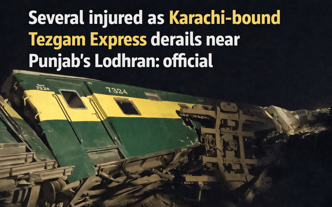 Karachi-bound train derails near Lodhran, several injured: official