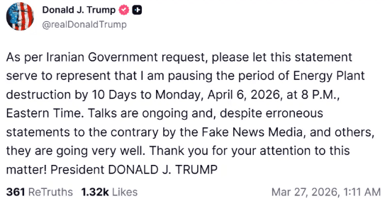 Trump Announces 10-Day Pause on Iran Strikes Amid Ongoing Negotiations