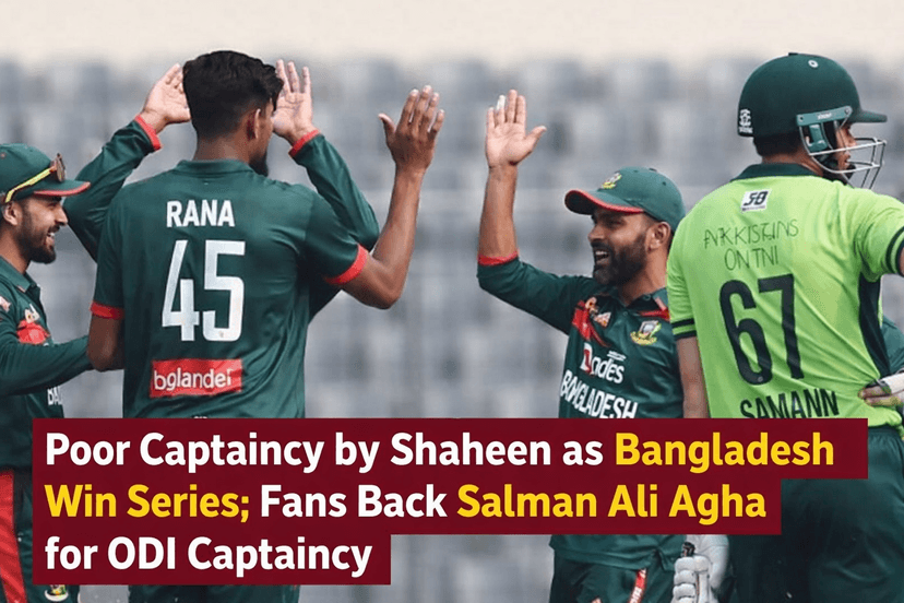Poor Captaincy by Shaheen as Bangladesh Win Series; Fans Want Salman Ali Agha as New ODI Captain